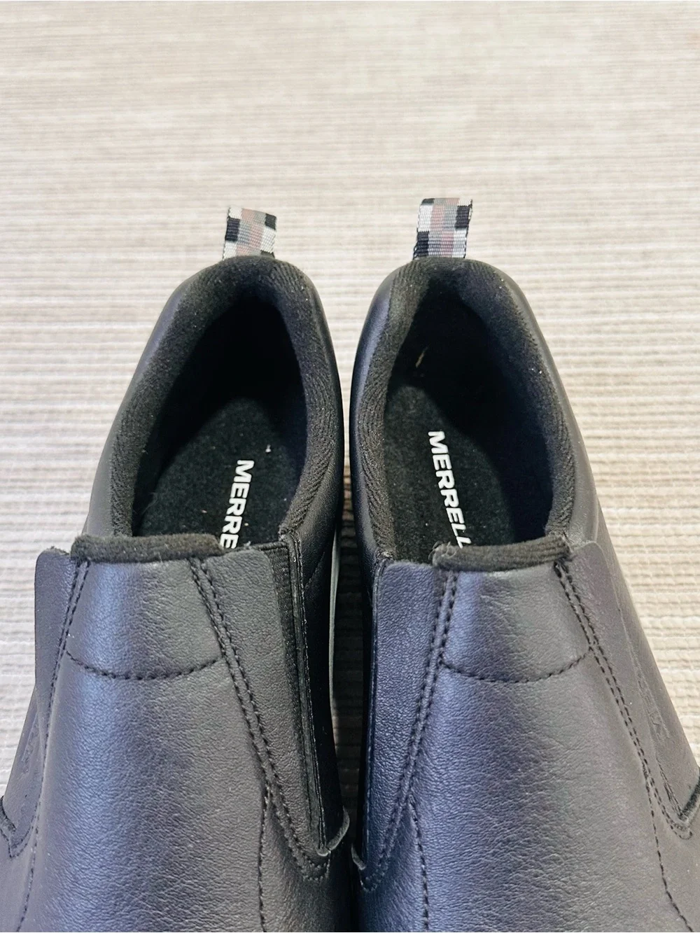 Merrell Jungle Moc Leather Black Kids Youth Size US 7M UK 6 EU 38 Slip On Shoes
